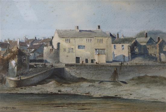 Edgar James Maybery A.R.W.A. (1887-1966) The Hanbury Arms, Nr Newport, Mon. showing Tennysons room where he wrote The Idyls of the